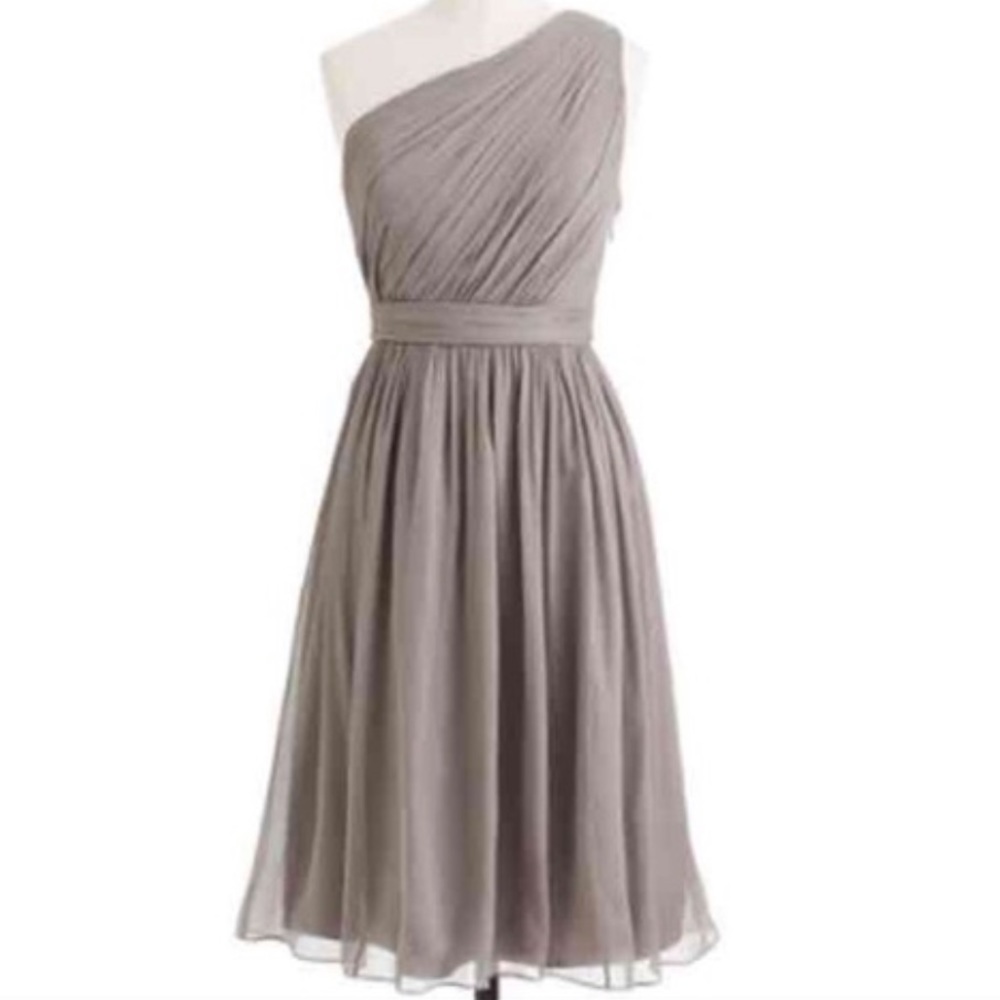 J crew Kylie dress in silk chiffon / 4 / GRAPHITE